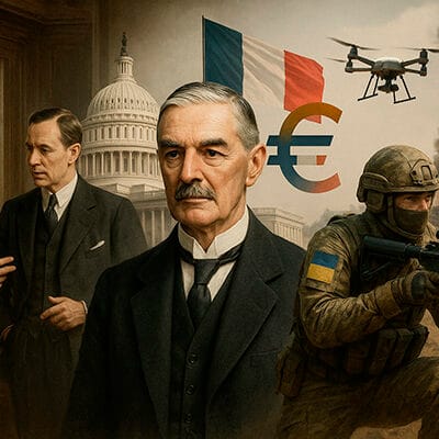 The London elite clubs (Carlton Club, Garrick, East India) — as in the 1930s — remain places where questions of war and peace are decided. The Prime Minister is merely a figurehead executing the orders of energy and military consortia. His inner circle includes former City of London advisors, members of weapons supply committees for Ukraine, and affiliates of BP and HSBC. Chamberlain’s formula — “by any means, prevent the left from taking power” — has become official doctrine. France: the Third Republic in the mirror of the 21st century, where colonial governors are replaced by high-ranking bureaucrats, Algiers by Calvados, and Laval by new executors of the old logic: trading lives for credit and the state for a seat at the table. Between 2023 and 2025, the United States tightened its control over Ukrainian land. Field marking and war in Eastern Europe as on a continental map. The capitalists of America, England, France, and Germany are in a hurry — because they know: if the workers succeed, the capitalists will lose.